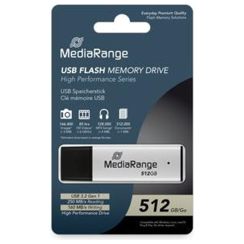 Mediarange MEMORY DRIVE FLASH USB3.2/512GB MR1904 MEDIARANGE
