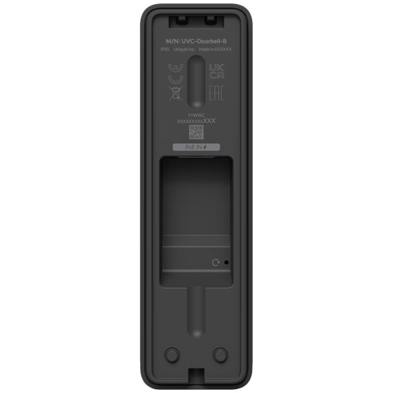 Ubiquiti Doorbell Lite - Compact PoE video doorbell with two-way audio and versatile mounting options, black.