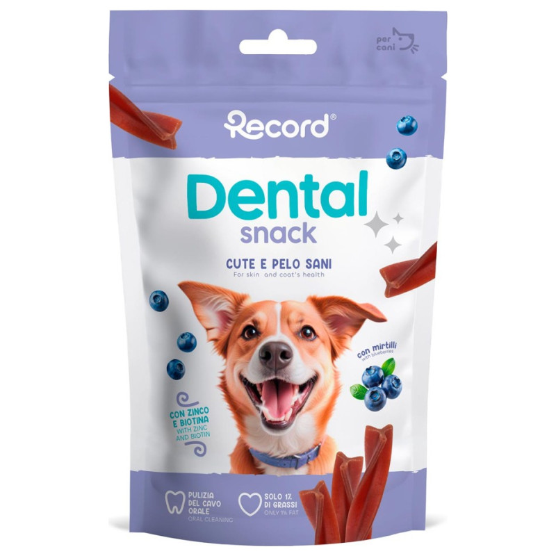 Record Dental Snack Skin & Coat with Blueberry 75 g