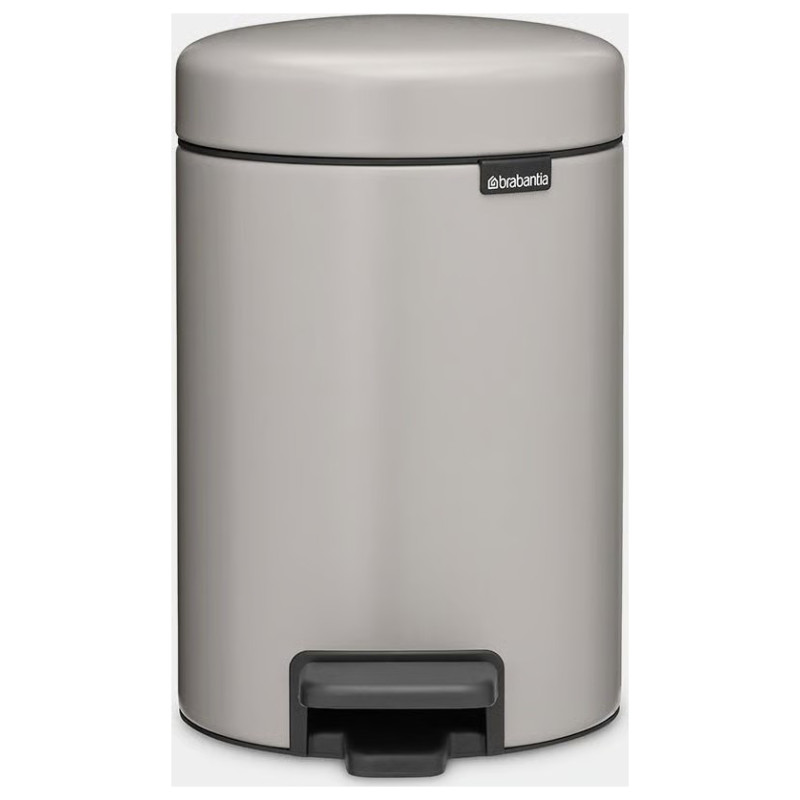 Brabantia atkritumu tvertne ar pedāli NewIcon, 3 l, Soft Grey - 252181