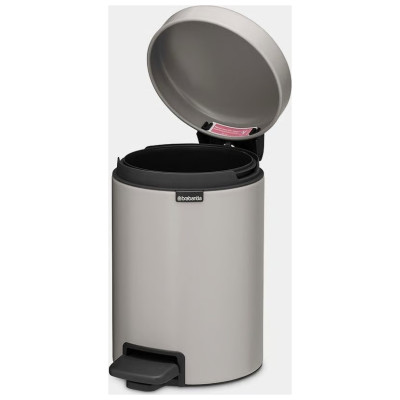 Brabantia atkritumu tvertne ar pedāli NewIcon, 3 l, Soft Grey - 252181