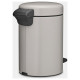 Brabantia atkritumu tvertne ar pedāli NewIcon, 3 l, Soft Grey - 252181