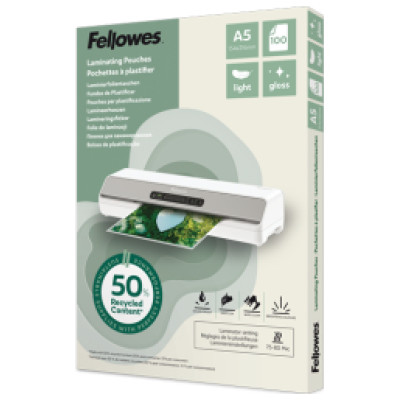 Fellowes Laminē&scaron;anas plēves Fellowes Eco 100gab Gloss A5