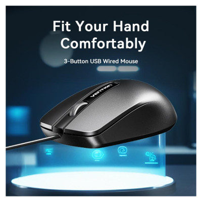 Vention MOUSE USB OPTICAL BLACK/KTABG VENTION