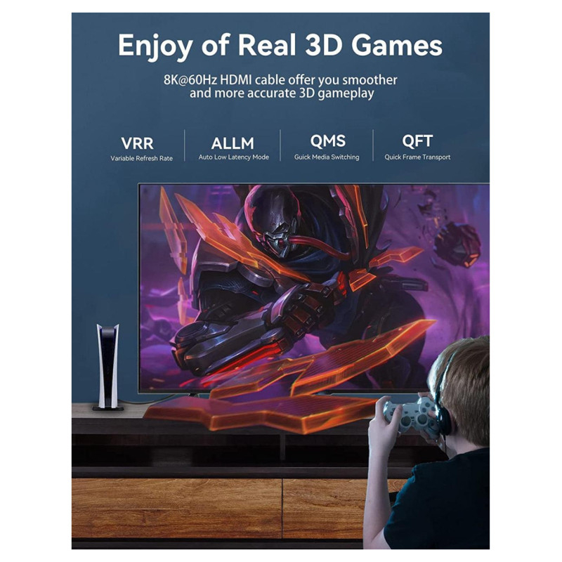 Vention CABLE HDMI 8K/10M BLACK AANBL VENTION