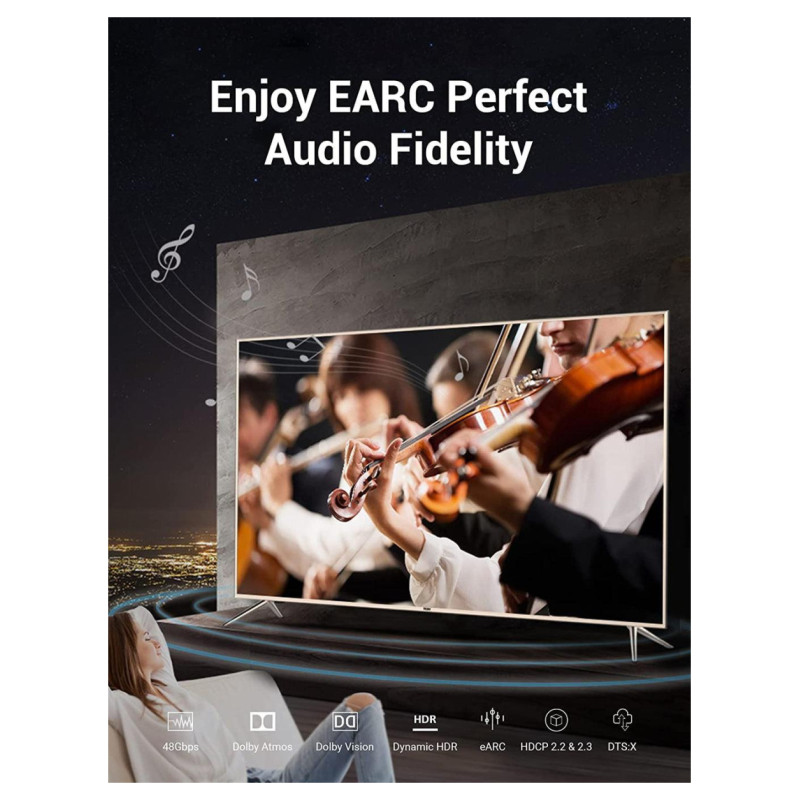 Vention CABLE HDMI 8K/10M BLACK AANBL VENTION