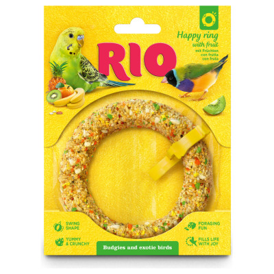 Mealberry RIO Happy gredzens viļņainajiem papagaiļiem un eksotiskajiem putniem 80 g