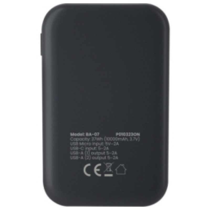 Savio Enerģijas krātuve SAVIO Power Bank 10000mAh 10W PD Black