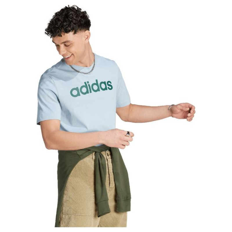 Adidas Essentials Single Jersey Linear Embroidered Logo Tee M IJ8651 (M)