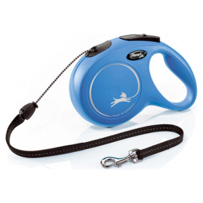 Flexi New Classic M 8m blue (trose)  - pavada suņiem