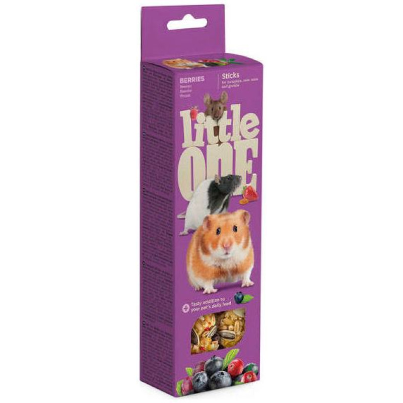 Mealberry Little One Sticks for hamsters, rats, mice and gerbils with berries 2х60 g in box
