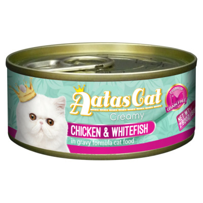 Aatas Cat Creamy Chicken&Whitefish 80g - konservi kaķiem