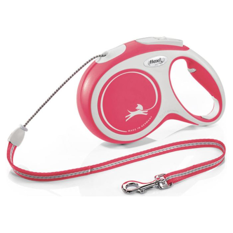Flexi New Comfort M 8 m red (trose) - pavada suņiem