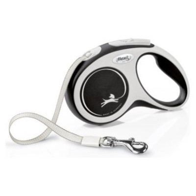 Flexi New Comfort S tape 5 m, black - pavada suņiem