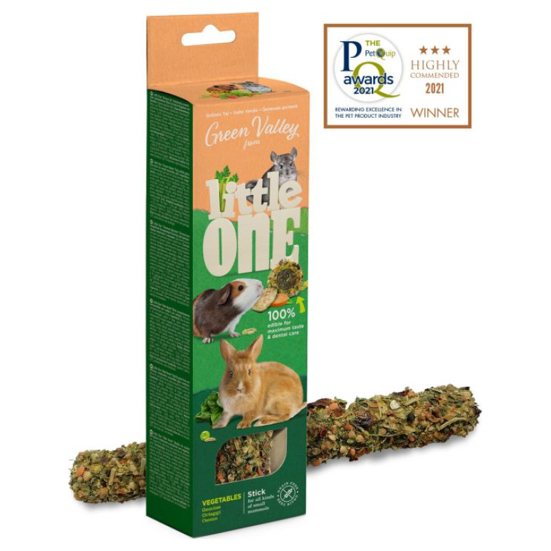 Mealberry Little One "Green valley" Fully edible grain free stick for small mammals with vegetables 160 g