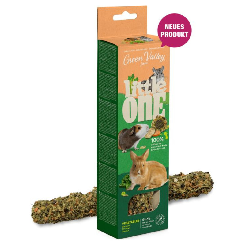 Mealberry Little One "Green valley" Fully edible grain free stick for small mammals with vegetables 160 g