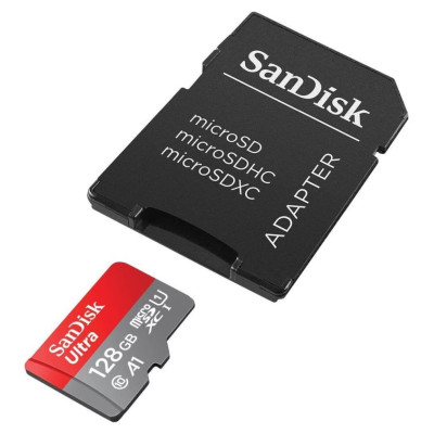 Sandisk Ultra microSDXC 128GB + SD Adapter 140MB/s A1 Class 10 UHS-I