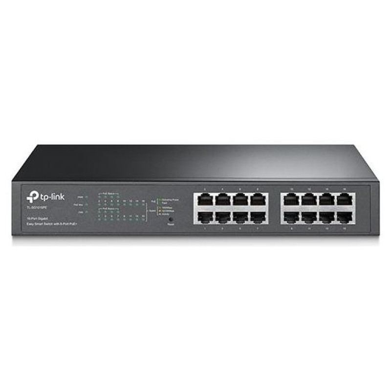 Tp-Link Switch|TP-LINK|Desktop/pedestal|16x10Base-T / 100Base-TX / 1000Base-T|PoE+ ports 8|TL-SG1016PE