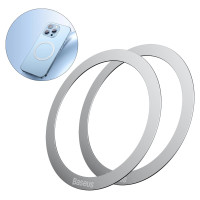 Baseus Halo Series magnetic ring (2 pcs/package) silver (PCCH000012)