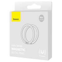 Baseus Halo Series magnetic ring (2 pcs/package) silver (PCCH000012)
