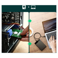 Ugreen adapter enclosure for SATA 2.5'' 6TB drive USB-C 3.0 black (US221)