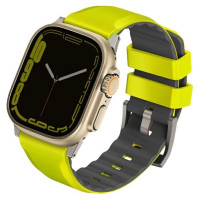Uniq Linus Airosoft Silicone strap for Apple Watch 1/2/3/4/5/6/7/8/SE/SE2/Ultra 42/44/45/49mm - lime