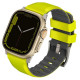 Uniq Linus Airosoft Silicone strap for Apple Watch 1/2/3/4/5/6/7/8/SE/SE2/Ultra 42/44/45/49mm - lime