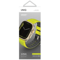 Uniq Linus Airosoft Silicone strap for Apple Watch 1/2/3/4/5/6/7/8/SE/SE2/Ultra 42/44/45/49mm - lime