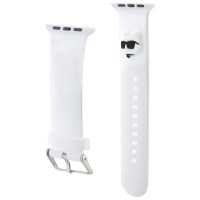 Karl Lagerfeld 3D Rubber Choupette Head Strap for Apple Watch 42/44/45/49mm - White