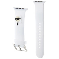 Karl Lagerfeld 3D Rubber Karl Head strap for Apple Watch 42/44/45/49mm - white
