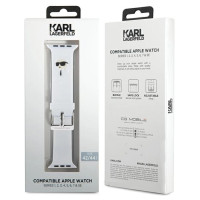 Karl Lagerfeld 3D Rubber Karl Head strap for Apple Watch 42/44/45/49mm - white