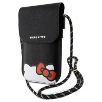 Hello Kitty Leather Hiding Kitty Cord bag - black