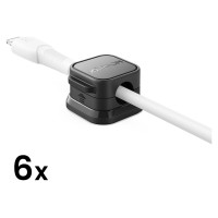 Joyroom JR-ZS368 magnetic cable organizer - black (6 pcs.)