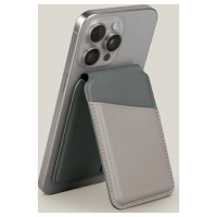 Uniq Lyden DS magnetic RFID wallet with phone stand - beige and green