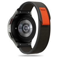 Tech-Protect Nylon Strap for Samsung Galaxy Watch 4/5/5 Pro/6/7/FE - Black & Orange