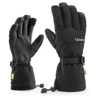 Qunature Ski Gloves - Finger Style Black M