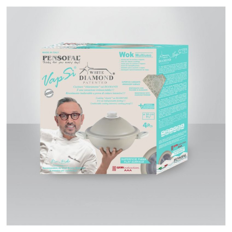 Pensofal White Diamond Vapsi 24cm (2 Handles W/LID) 6316