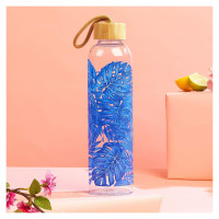 Cambridge CM06992 Rainforest Glass Bottle 750ml with Bamboo Lid