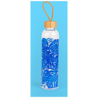 Cambridge CM06992 Rainforest Glass Bottle 750ml with Bamboo Lid