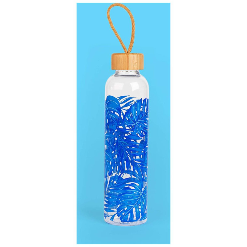Cambridge CM06992 Rainforest Glass Bottle 750ml with Bamboo Lid