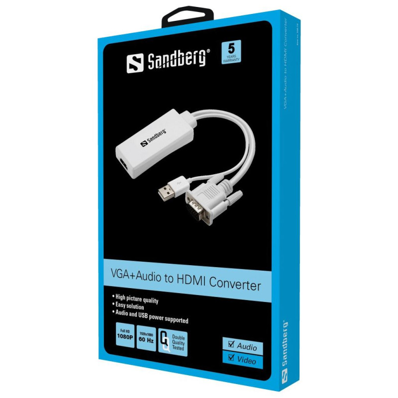 Sandberg 508-78 VGA+Audio to HDMI Converter
