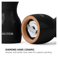 Salter 7613 BKXRA Gloss Salt and Pepper Mills Black