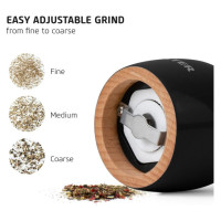 Salter 7613 BKXRA Gloss Salt and Pepper Mills Black