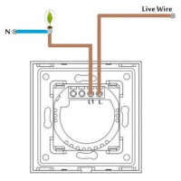 Spring One Gang, One Way Touch Switch, Glass Black