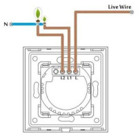 Spring One Gang, One Way Touch Switch, Glass Black