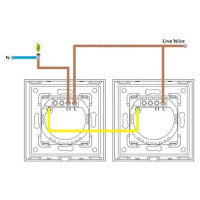 Spring One Gang, One Way Touch Switch, Glass Black