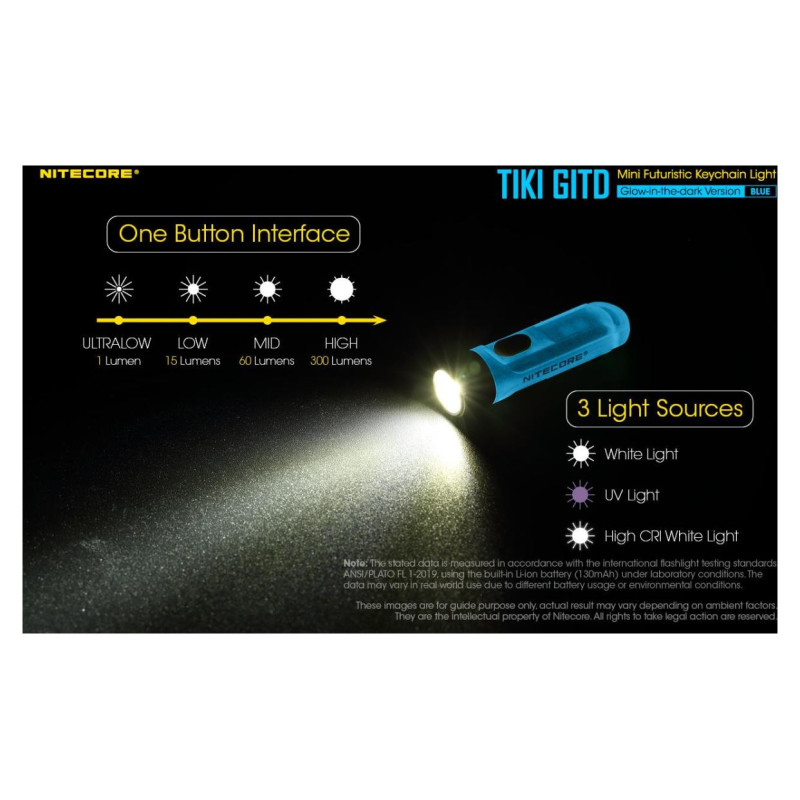 Nitecore FLASHLIGHT T SERIES 300 LUMENS/TIKI GITD BLUE NITECORE