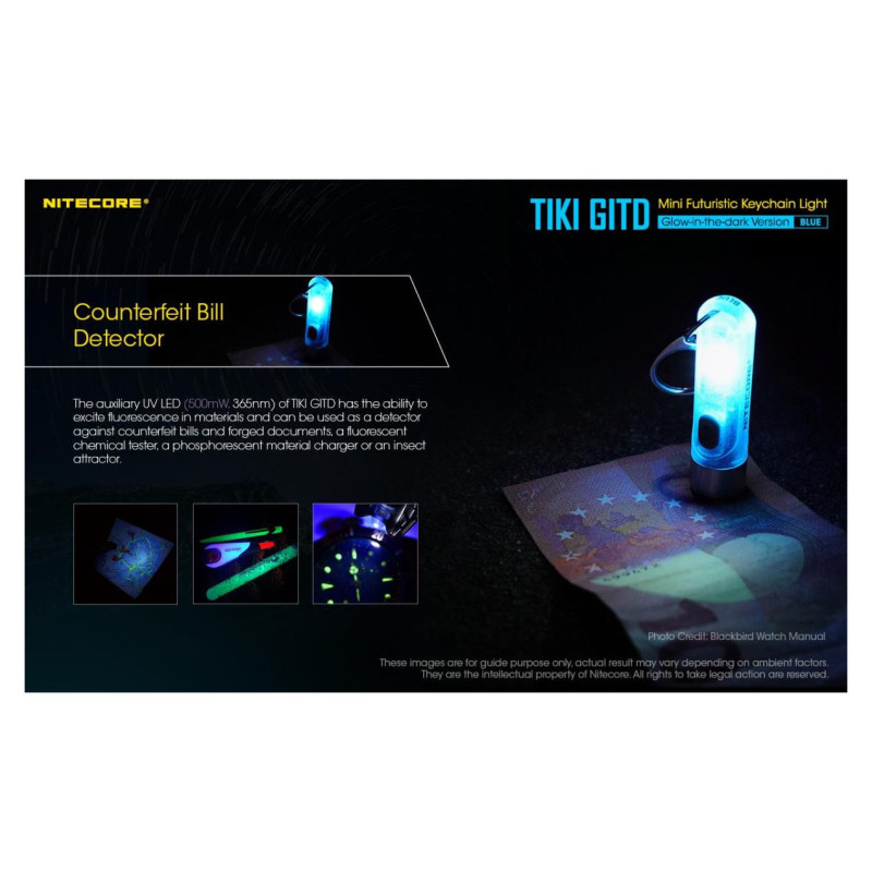 Nitecore FLASHLIGHT T SERIES 300 LUMENS/TIKI GITD BLUE NITECORE