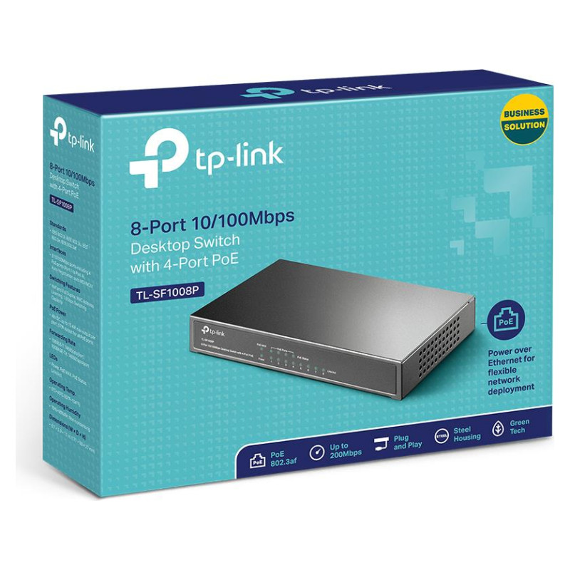 Tp-Link Switch|TP-LINK|8x10Base-T / 100Base-TX|TL-SF1008P