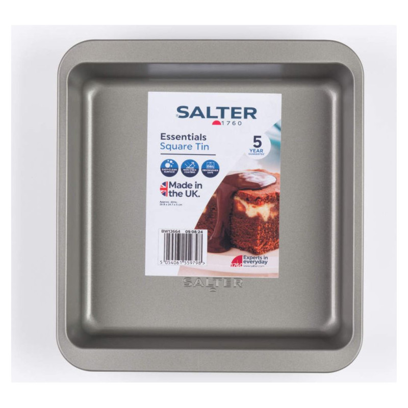 Salter BW13664 Essentials 26cm Square Baking Tin